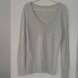 a new day Light Gray Knit Fabric Sweater